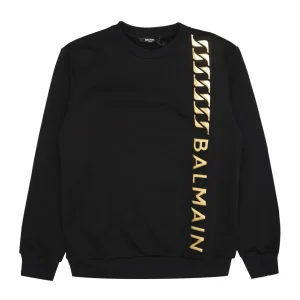 Balmain | Felpa Nera e Oro