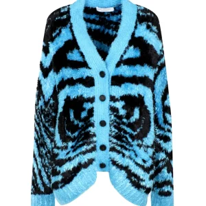 Philosophy di Lorenzo Serafini | Cardigan Nero e Celeste