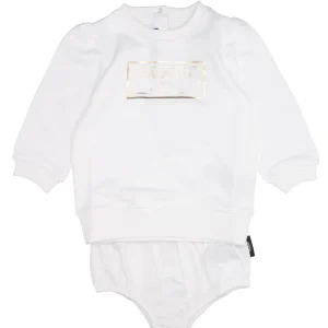 Balmain Kids | Abito Bianco e Oro