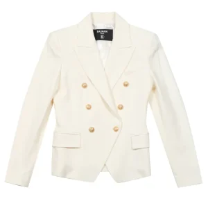 Balmain Kids | Giacca Avorio e Oro