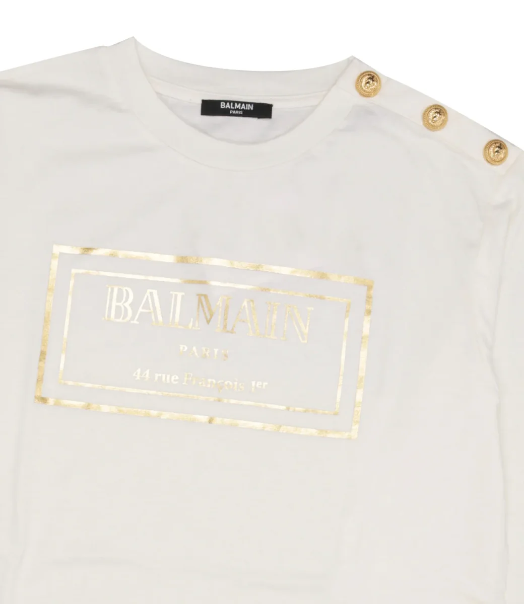 Balmain Kids | T-Shirt Avorio e Oro - immagine 4