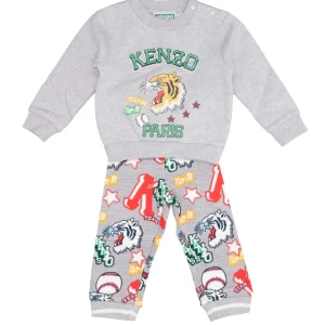 Kenzo Kids | Set Felpa+Pantalone Grigio