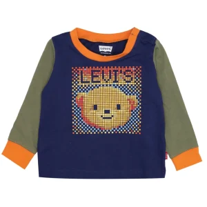 Levis Kids | T-Shirt LVB Pixel Colorblock Blu e Giallo