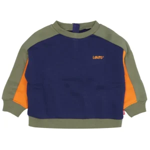 Levis Kids | Felpa LVB Logo Colorblock Blu e Verde