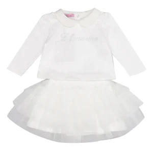Miss Blumarine | Set Maglia e Gonna Bianco