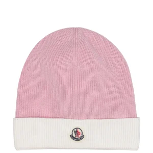 Moncler Junior | Cappello Bianco e Rosa