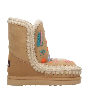 Mou Kids | Tronchetto Eskimo 04 Wool Embroidery Tabacco