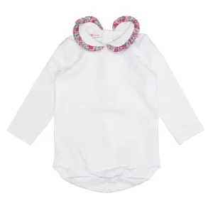 Pesciolino Rosso Kids Beachwear | Body Bianco e Rosa