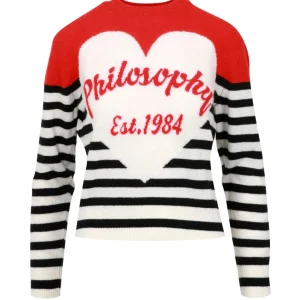 Philosophy di Lorenzo Serafini | Maglia Bianco, Nero e Rosso