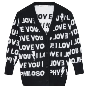 Philosophy by Lorenzo Serafini Kids | Cardigan Nero