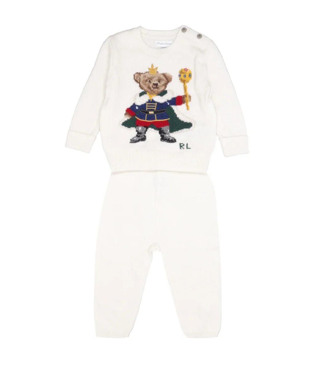 Ralph Lauren Childrenswear | Completo Maglia e Pantalone Crema - immagine 2