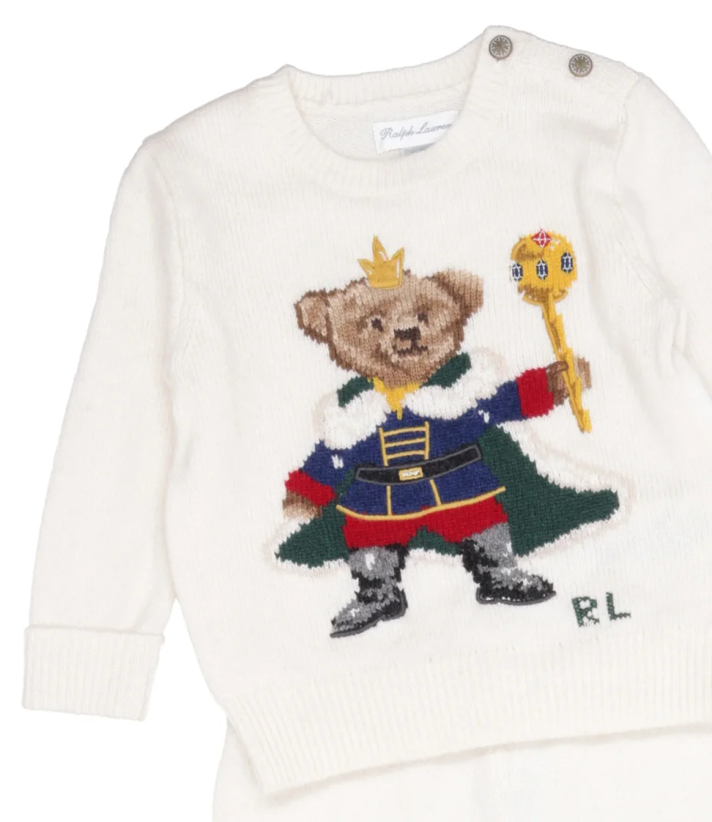 Ralph Lauren Childrenswear | Completo Maglia e Pantalone Crema - immagine 4