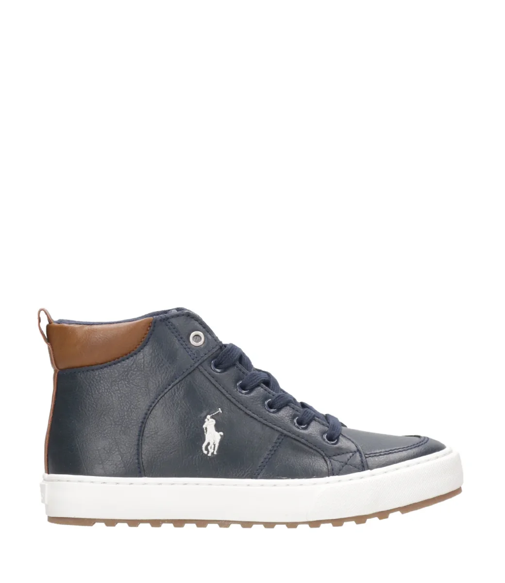 Ralph Lauren Childrenswear | Sneakers Alta Jaxson PS Blu navy e Bianco - immagine 2