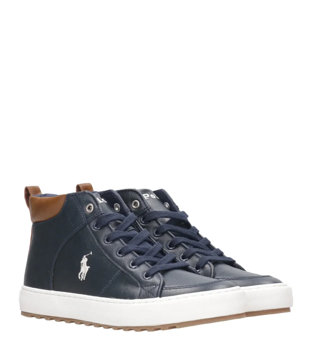 Ralph Lauren Childrenswear | Sneakers Alta Jaxson PS Blu navy e Bianco - immagine 3