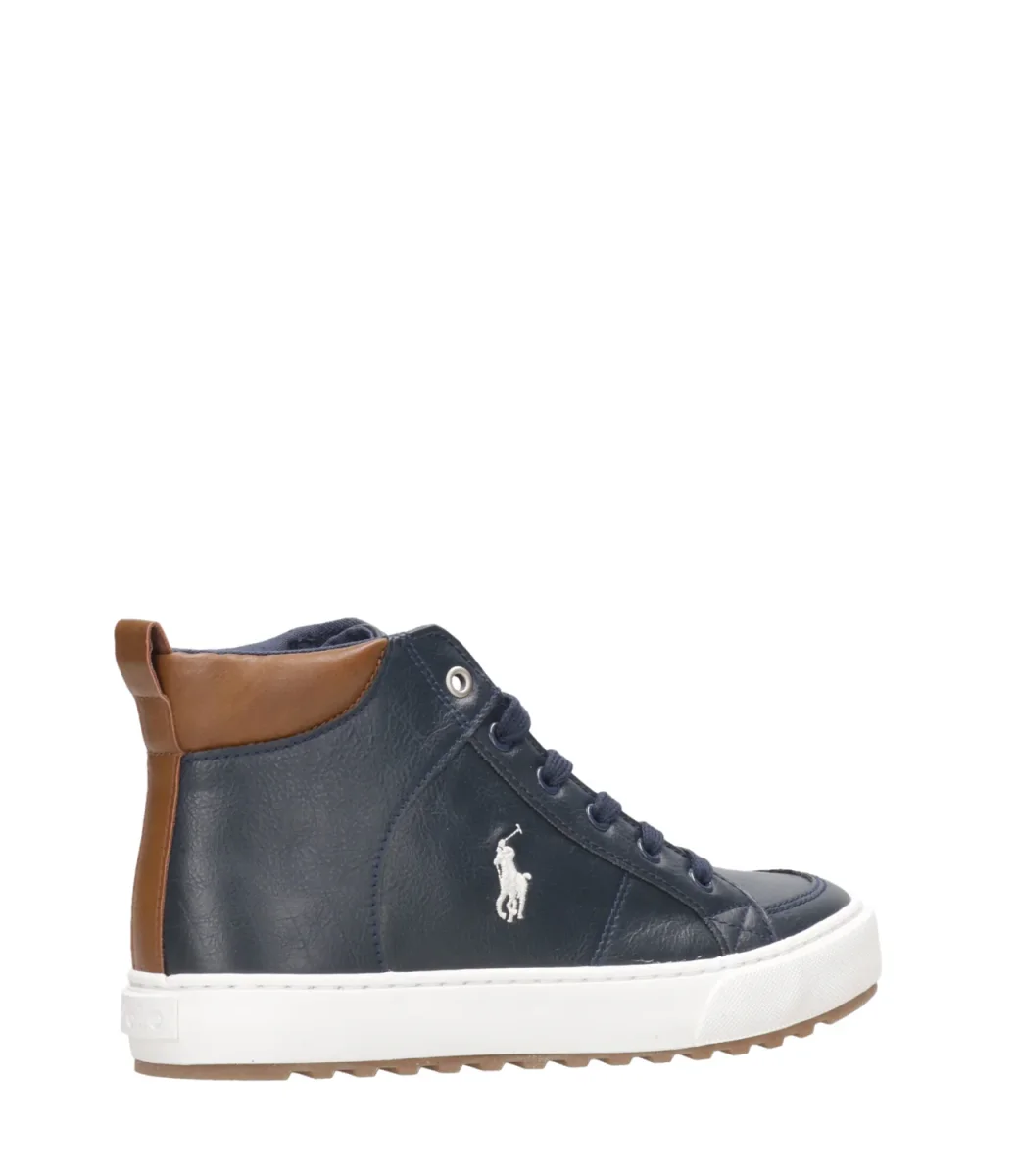 Ralph Lauren Childrenswear | Sneakers Alta Jaxson PS Blu navy e Bianco - immagine 4
