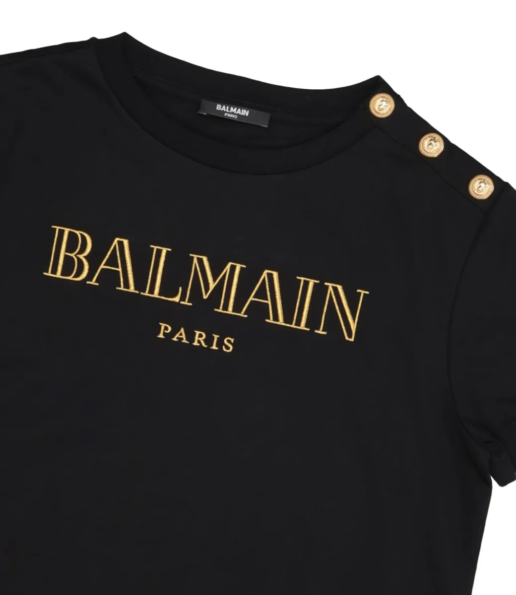 Balmain Kids | T-Shirt Nero e Oro - immagine 4
