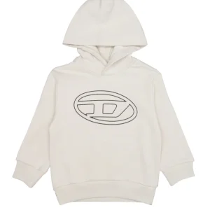 Diesel Kids | Felpa Sbigovalhood Over Bianco sporco