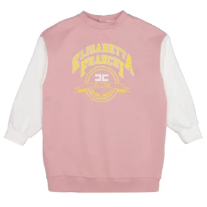Elisabetta Franchi La Mia Bambina | Abito Over Rosa antico e Latte