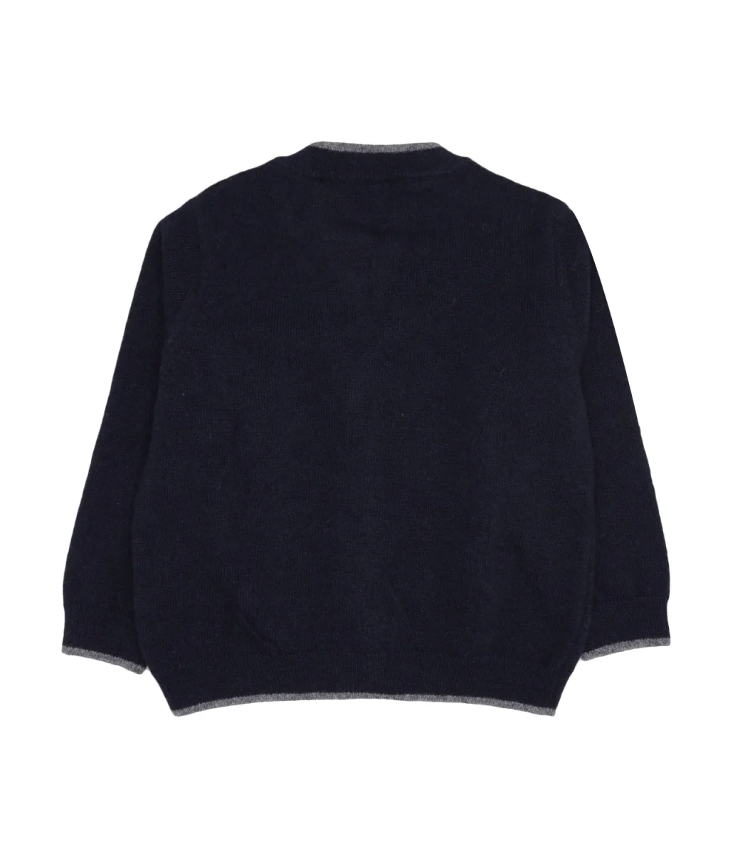 Fay Junior | Cardigan Blu e Grigio - immagine 3