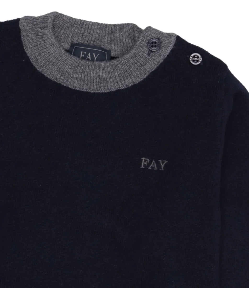 Fay Junior | Maglia Blu e Grigio - immagine 4