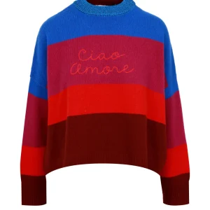 Giada Benincasa | Maglia Maxi stripes Blu royal