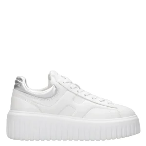 Hogan | Sneakers H-Stripes Allacciato Bianco e Argento