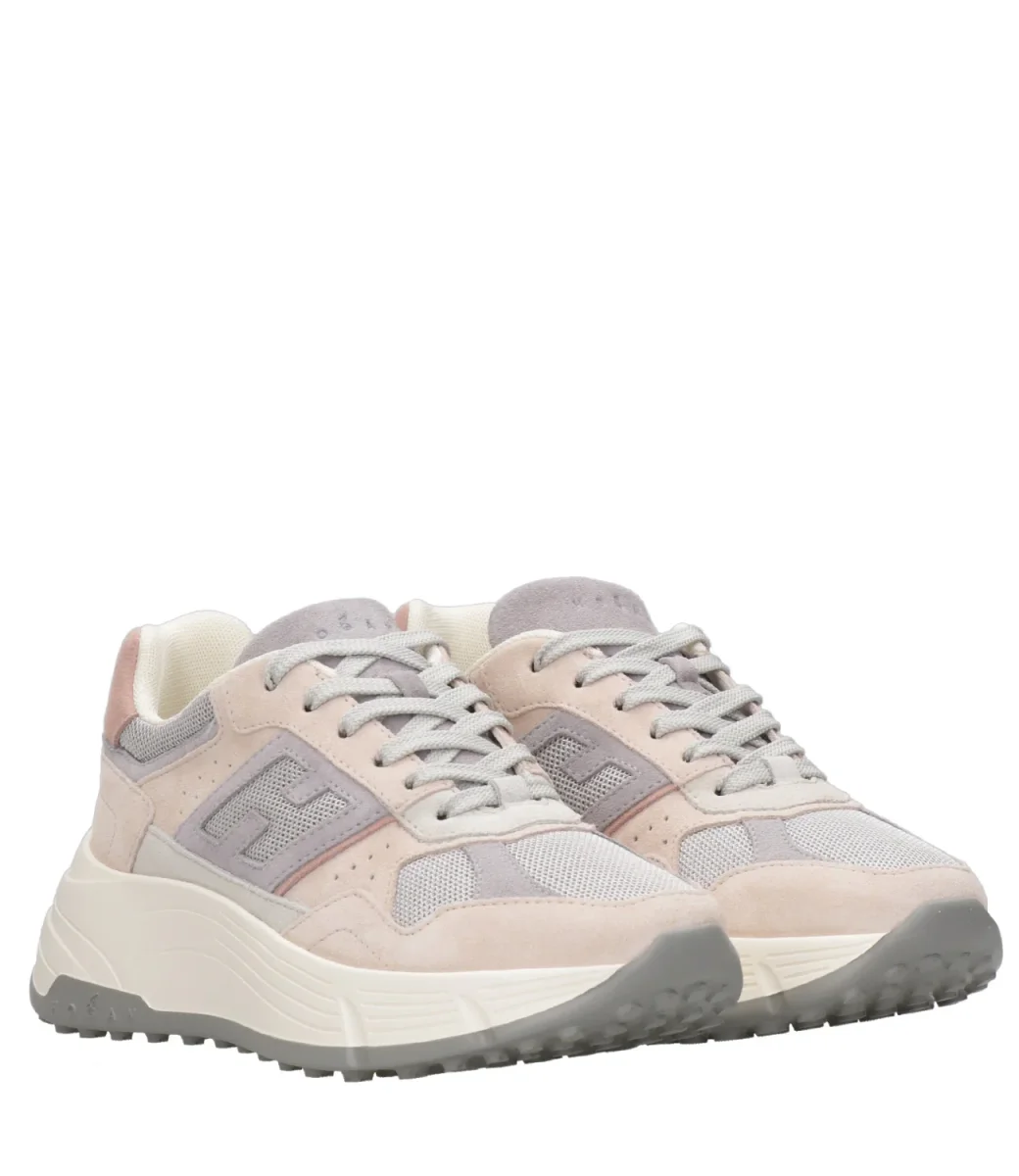 Hogan | Sneakers H669 Allacciato H Cipria antico e Grigio medio - immagine 3