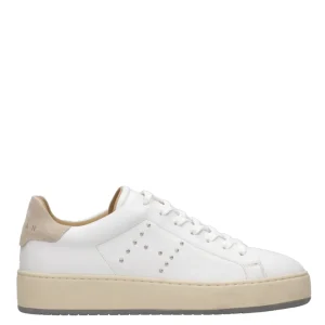 Hogan | Sneakers H672 Allacciato H Borchie Bianca e Sabbia