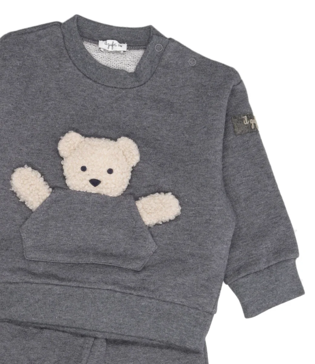 Il Gufo | Set Felpa e Pantalone Grigio antracite - immagine 4