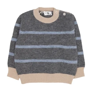 Il Gufo | Maglia Grigio scuro e Celeste