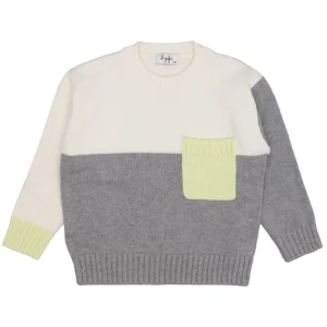 Il Gufo | Maglia Tricot Panna e Grigio
