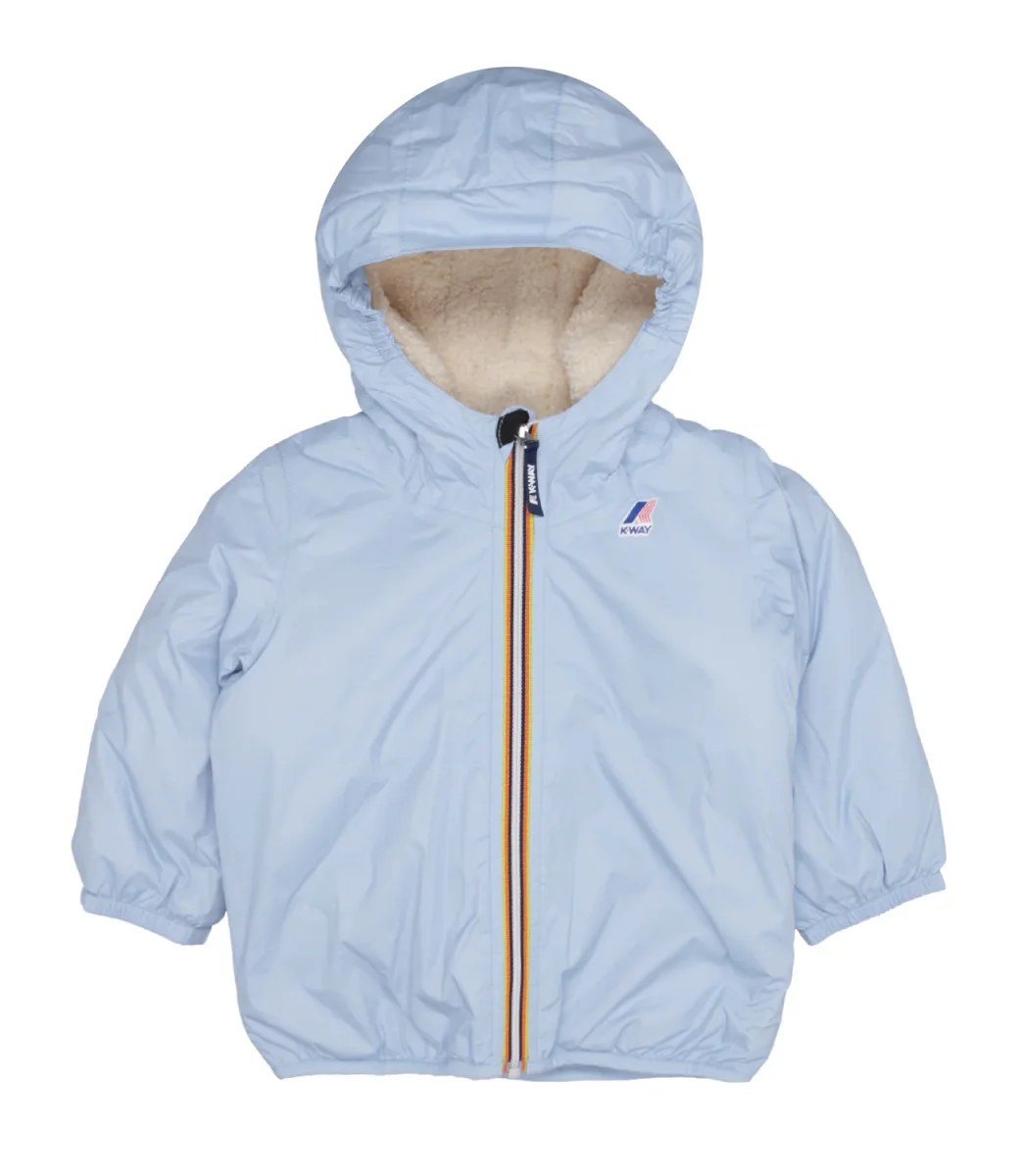 K-Way Kids | Giubbotto E. Le Vrai 3.0 Claudine Orsetto Celeste ed Ecru