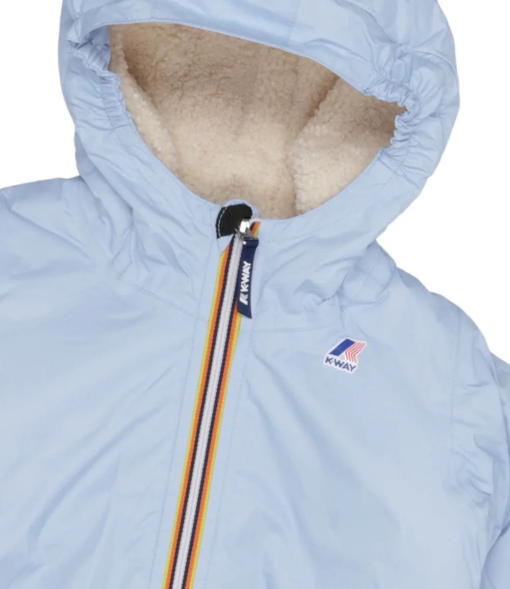 K-Way Kids | Giubbotto E. Le Vrai 3.0 Claudine Orsetto Celeste ed Ecru - immagine 4