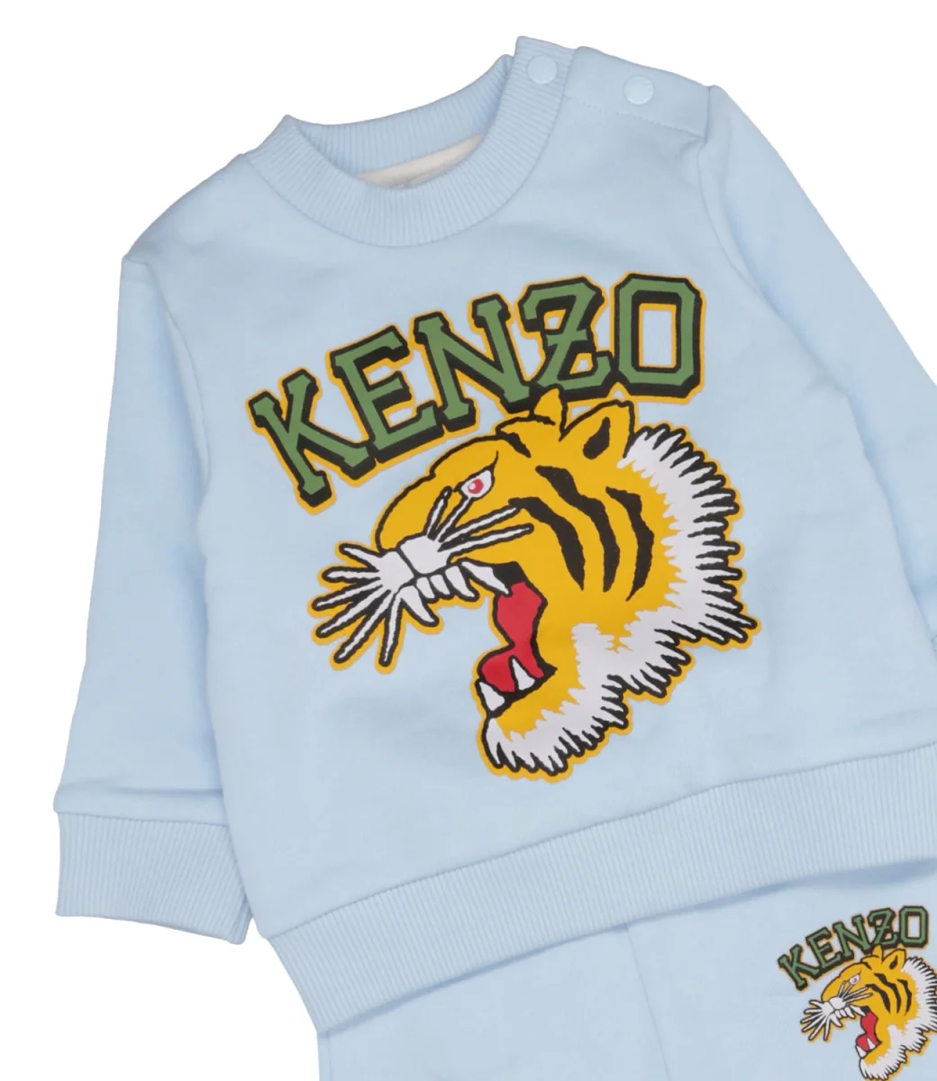 Kenzo Kids | Set Felpa e Pantalone Celeste - immagine 4