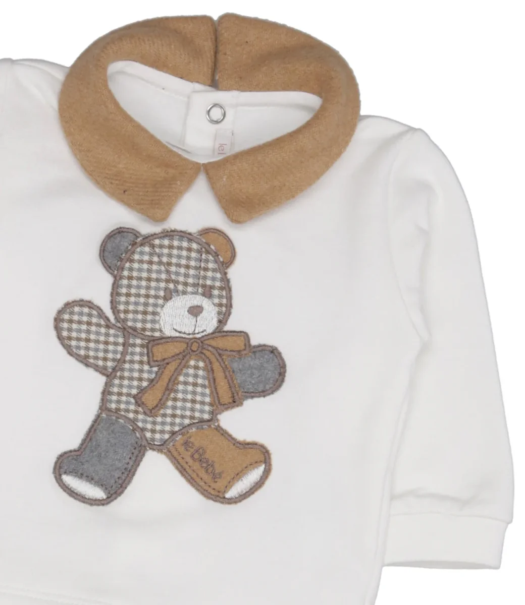 Le Bebè Enfant | Set Maglia e Pantalone Panna - immagine 4