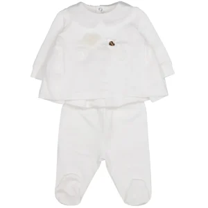 Le Bebè Enfant | Set Maglia e Pantalone Panna