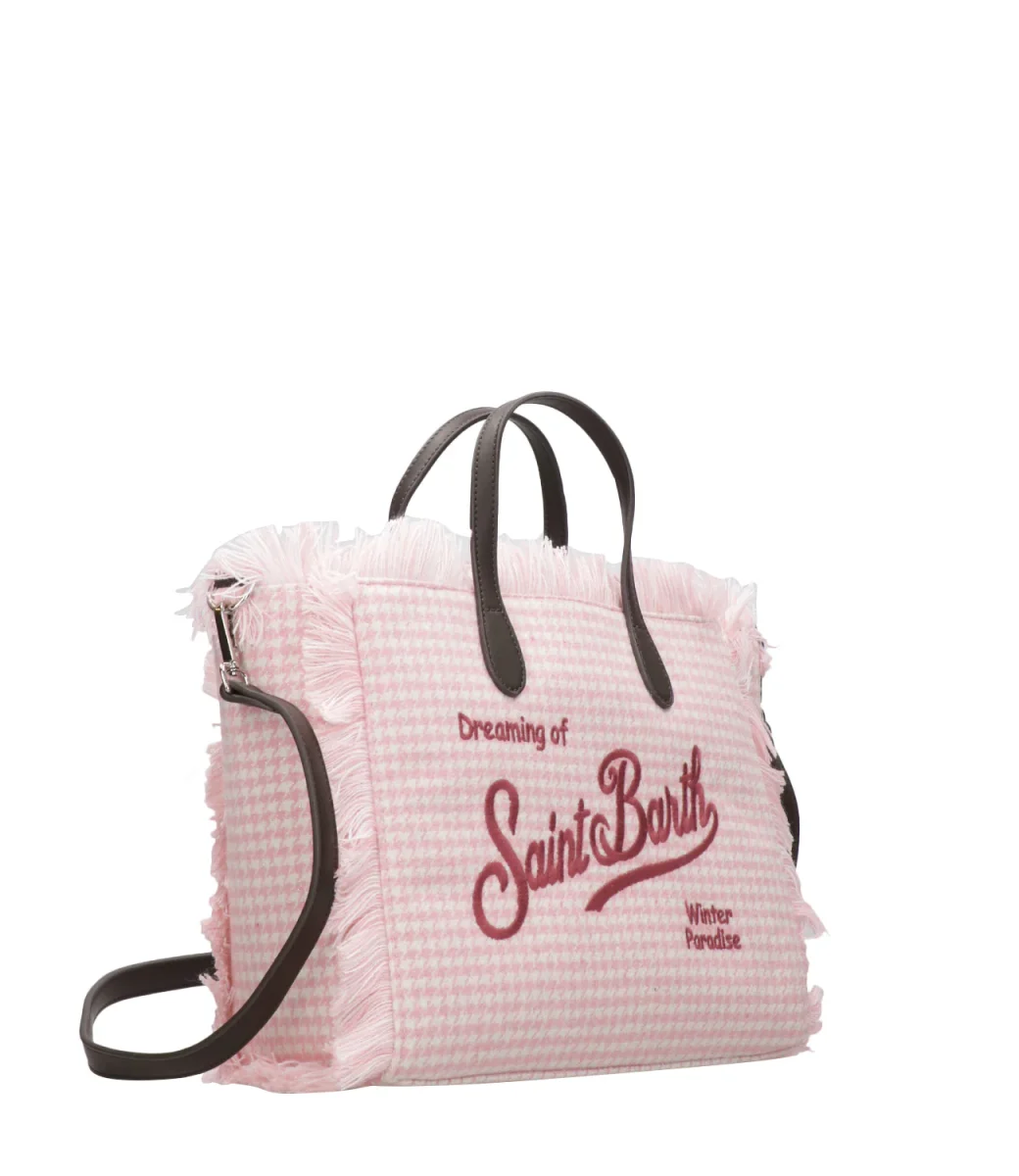 MC2 Saint Barth | Borsa a Mano Colette Bianco e Rosa - immagine 3