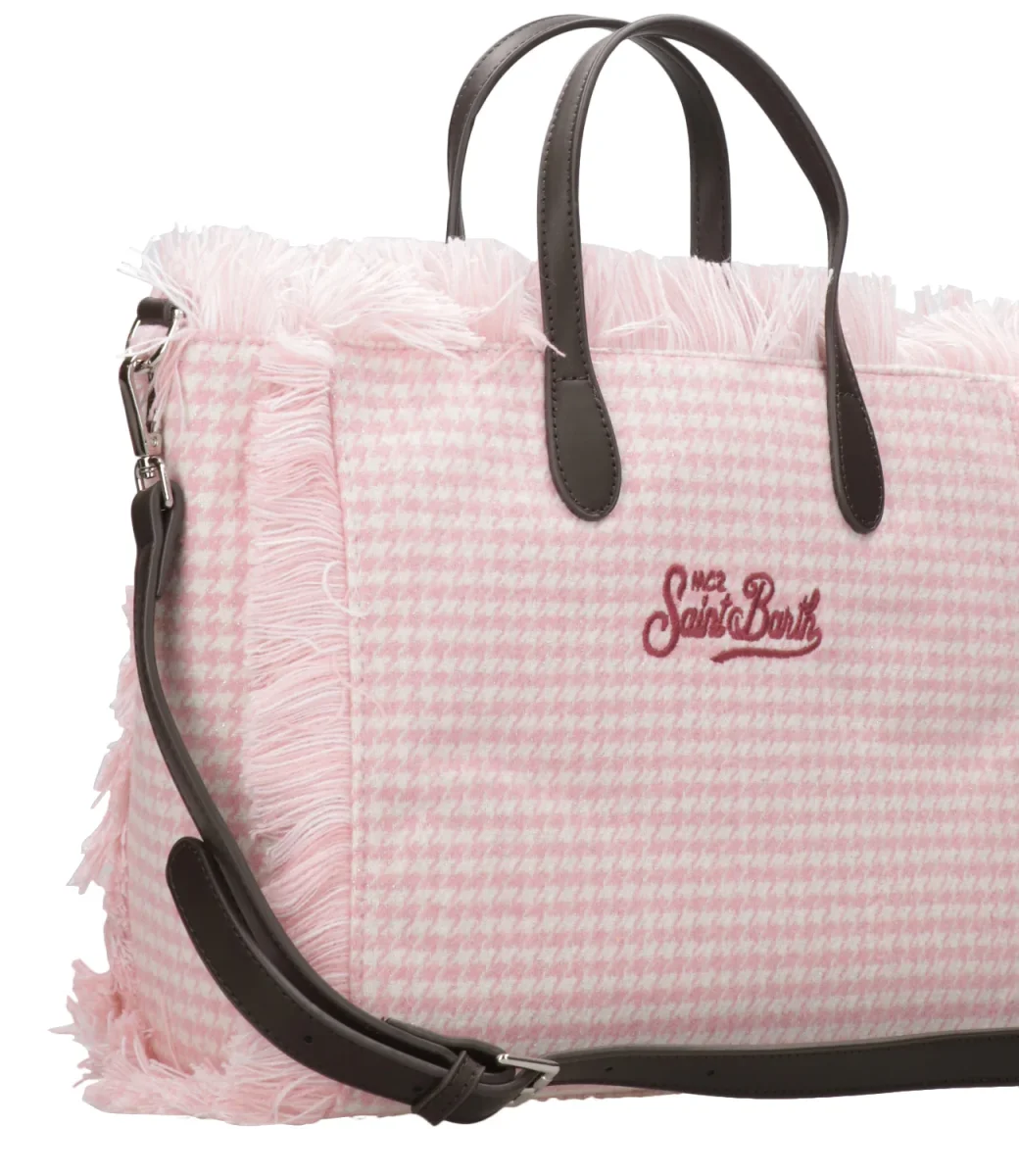 MC2 Saint Barth | Borsa a Mano Colette Bianco e Rosa - immagine 4