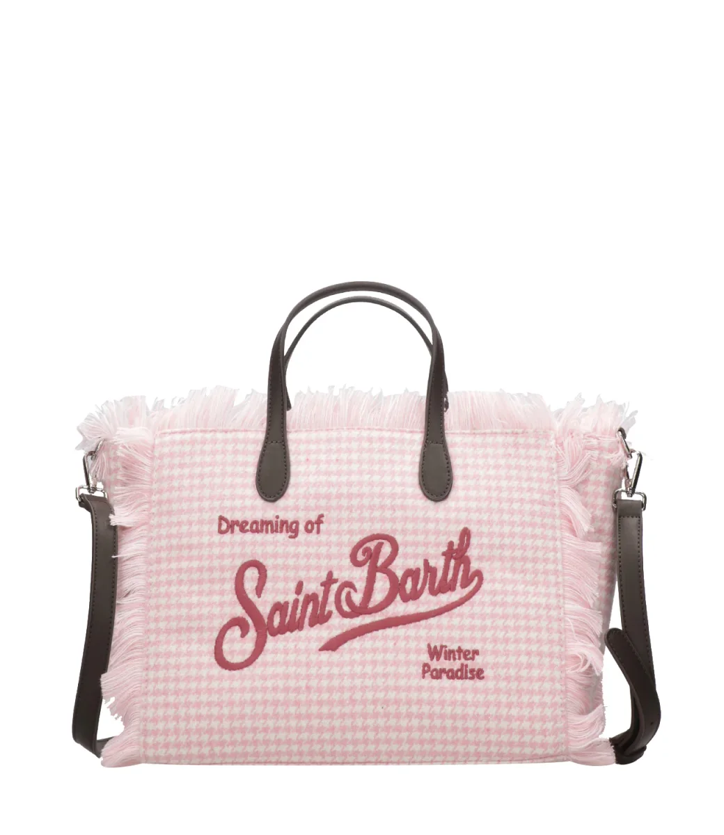MC2 Saint Barth | Borsa a Mano Colette Bianco e Rosa - immagine 2