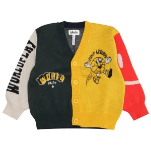 Molo | Cardigan Burt Nero e Giallo