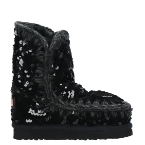 Mou Kids | Tronchetto Eskimo kid velvet glamour sequins Nero