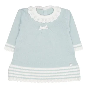 Paz Rodriguez | Abito Ruisenor Verde Acqua e Panna