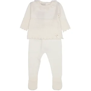 Paz Rodriguez | Set Maglia e Pantalone Crema e Beige