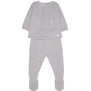 Paz Rodriguez | Set Maglia e Pantalone Grigio perla