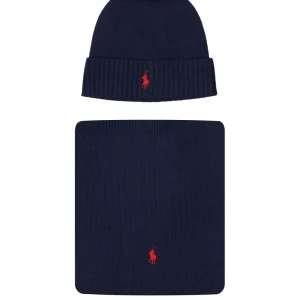 Polo Ralph Lauren | Set Cappello con Sciarpa Blu navy