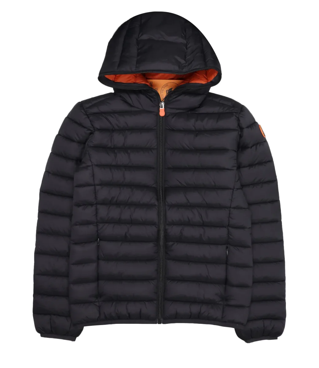 Save The Duck Kids | Giubbotto Dony Nero e Arancio