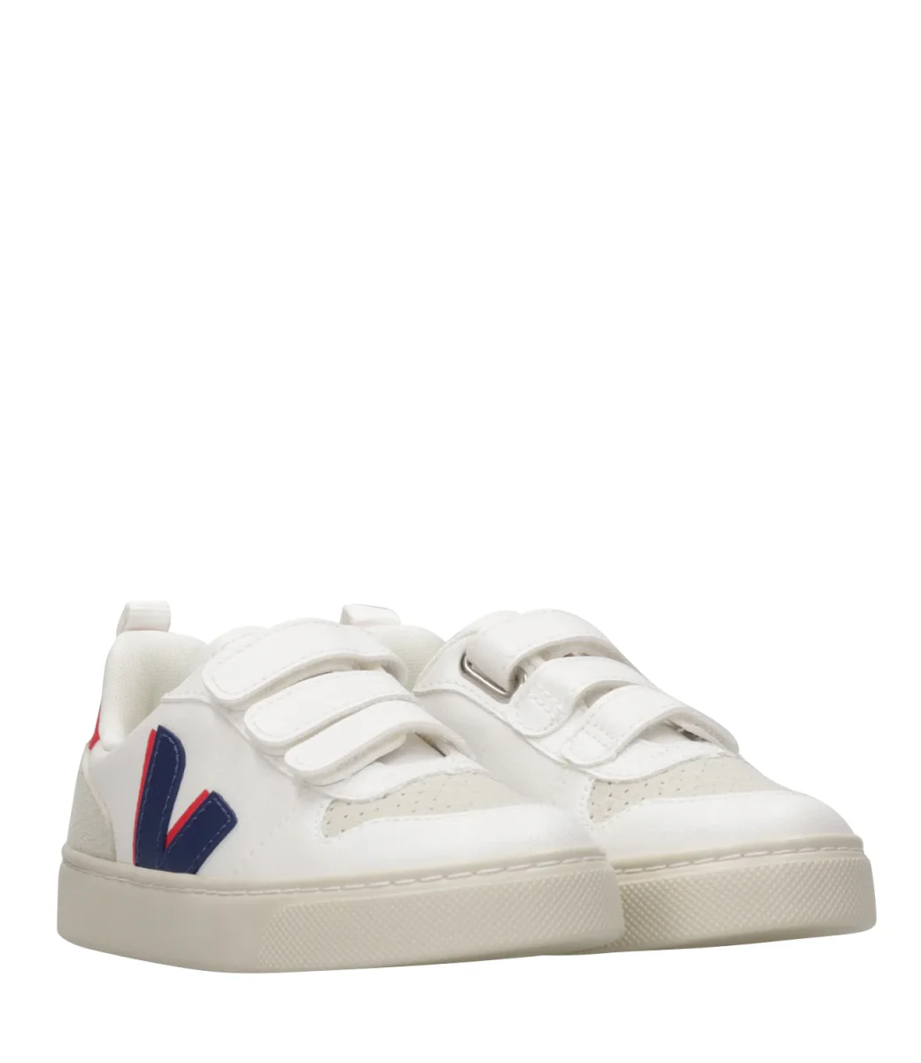 Veja Kids | Sneakers Small V-10 Bianca Blu e Rosso - immagine 3
