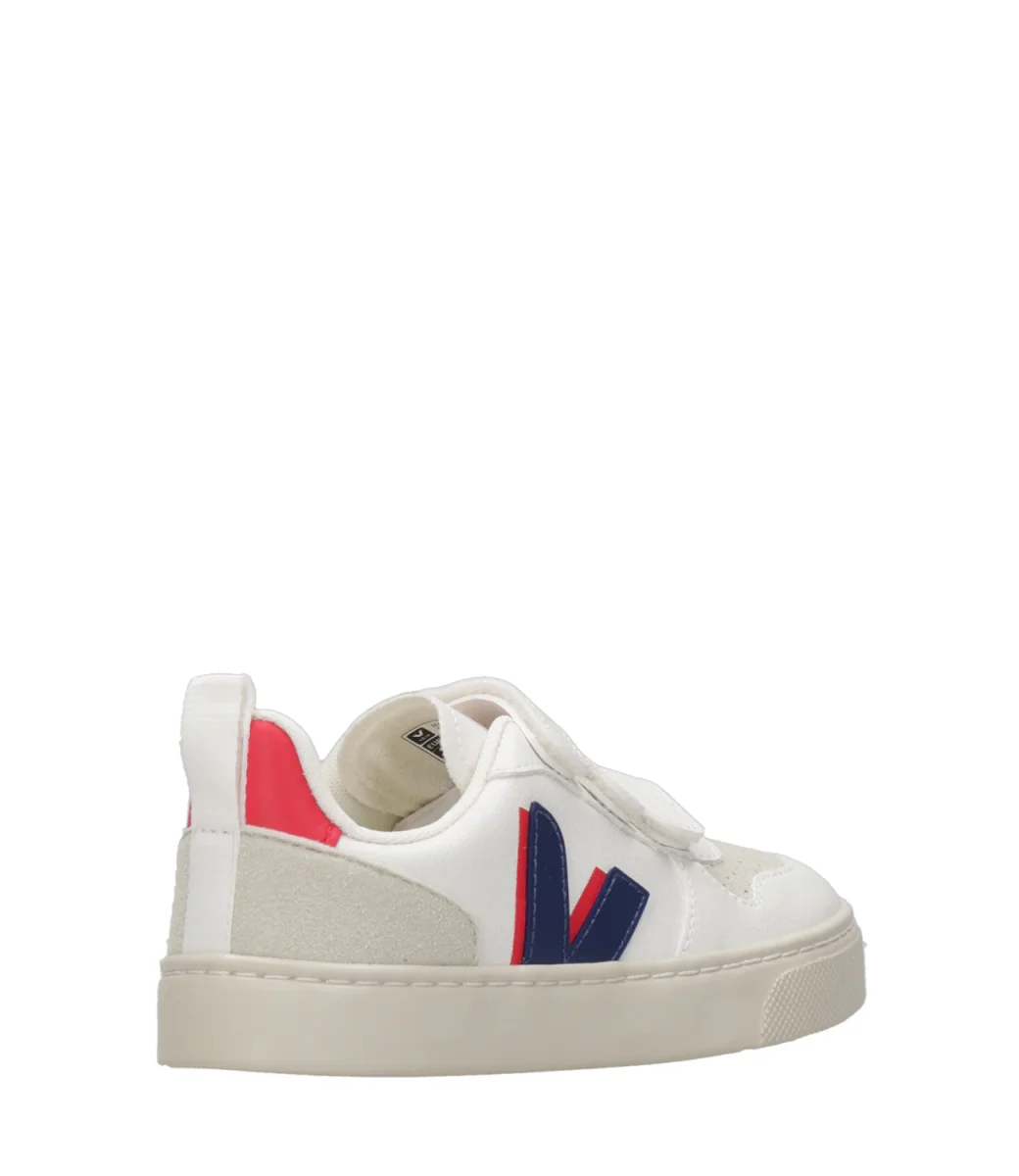 Veja Kids | Sneakers Small V-10 Bianca Blu e Rosso - immagine 4