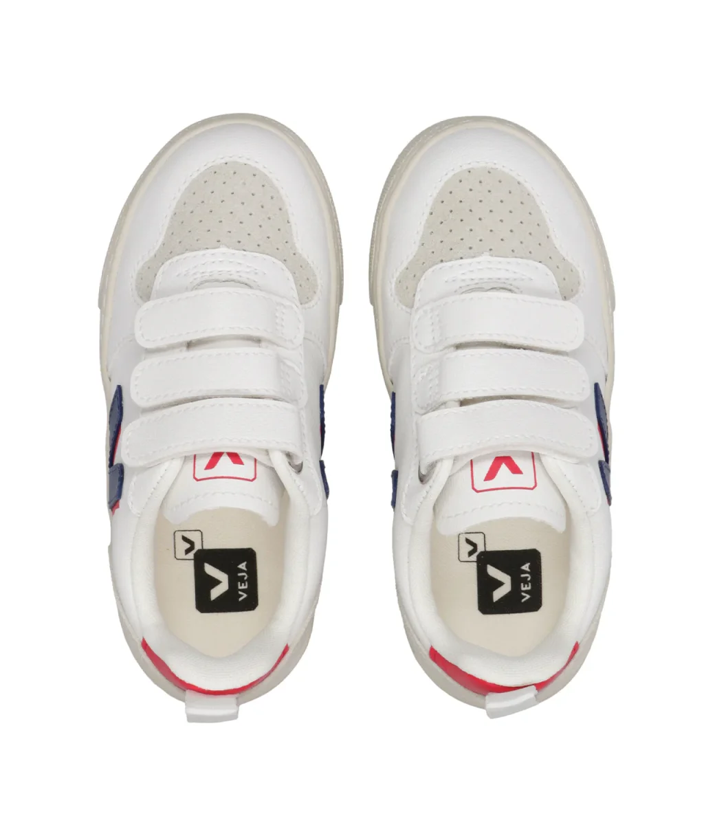 Veja Kids | Sneakers Small V-10 Bianca Blu e Rosso - immagine 6