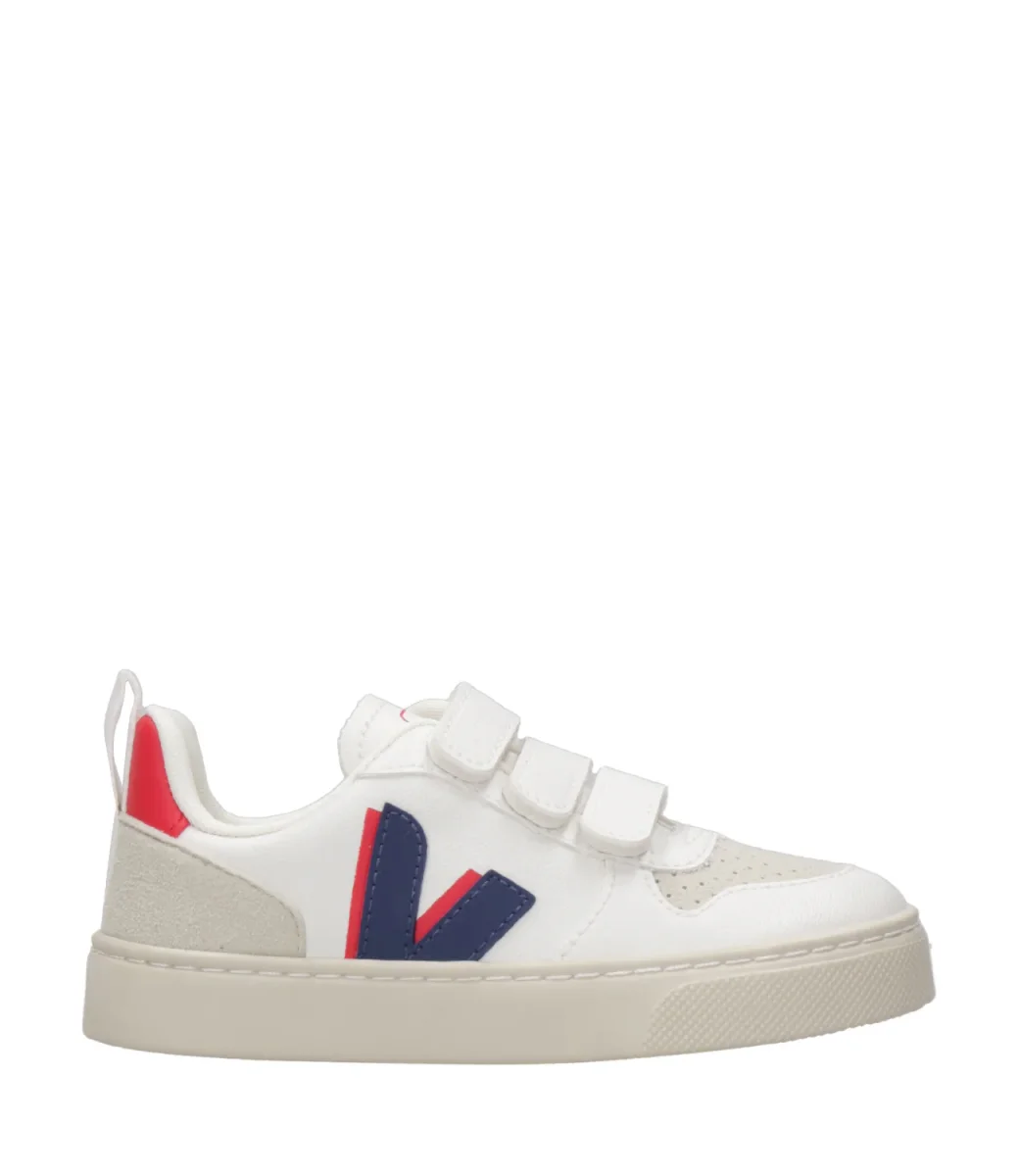 Veja Kids | Sneakers Small V-10 Bianca Blu e Rosso - immagine 2
